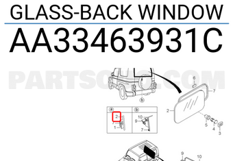 Hyundai / KIA AA33463931C GLASS-BACK WINDOW
