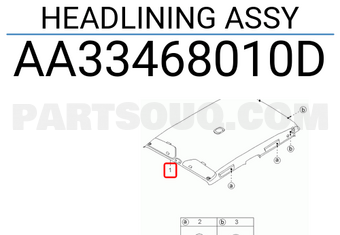 Hyundai / KIA AA33468010D HEADLINING ASSY