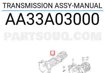 Hyundai / KIA AA33A03000 TRANSMISSION ASSY-MANUAL