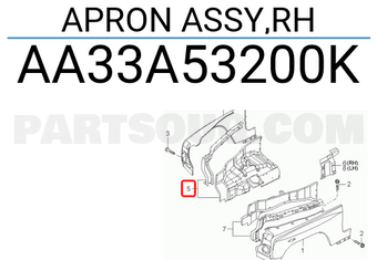 Hyundai / KIA AA33A53200K APRON ASSY,RH