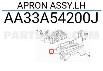Hyundai / KIA AA33A54200J APRON ASSY,LH