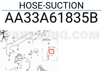 Hyundai / KIA AA33A61835B HOSE-SUCTION