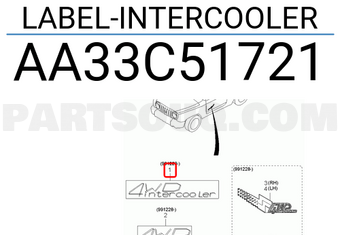 Hyundai / KIA AA33C51721 LABEL-INTERCOOLER