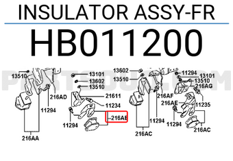 Hyundai / KIA HB011200 INSULATOR ASSY-FR