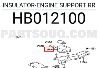 Hyundai / KIA HB012100 INSULATOR-ENGINE SUPPORT RR