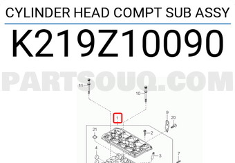 Hyundai / KIA K219Z10090 CYLINDER HEAD COMPT SUB ASSY