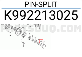 Hyundai / KIA K992213025 PIN-SPLIT