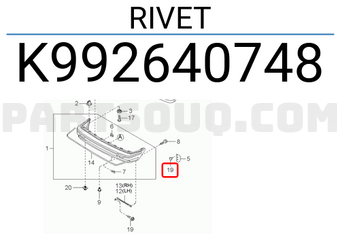 Hyundai / KIA K992640748 RIVET
