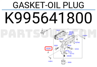 Hyundai / KIA K995641800 GASKET-OIL PLUG