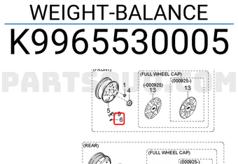 Hyundai / KIA K9965530005 WEIGHT-BALANCE
