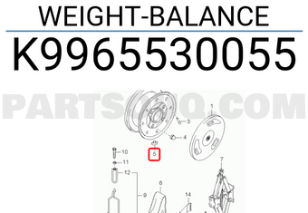 Hyundai / KIA K9965530055 WEIGHT-BALANCE