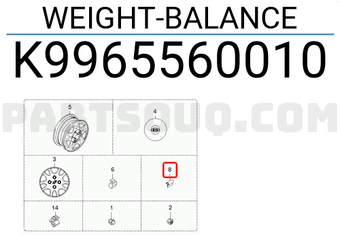 Hyundai / KIA K9965560010 WEIGHT-BALANCE