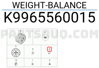 Hyundai / KIA K9965560015 WEIGHT-BALANCE