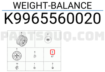 Hyundai / KIA K9965560020 WEIGHT-BALANCE