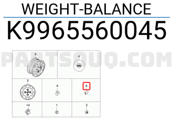Hyundai / KIA K9965560045 WEIGHT-BALANCE