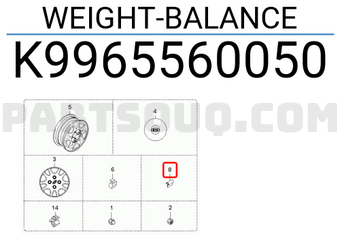 Hyundai / KIA K9965560050 WEIGHT-BALANCE