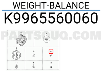 Hyundai / KIA K9965560060 WEIGHT-BALANCE
