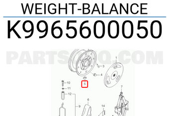 Hyundai / KIA K9965600050 WEIGHT-BALANCE