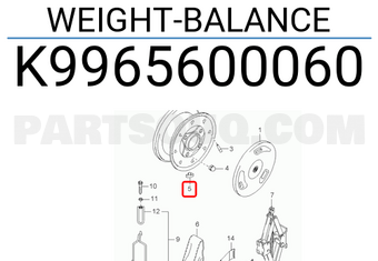 Hyundai / KIA K9965600060 WEIGHT-BALANCE