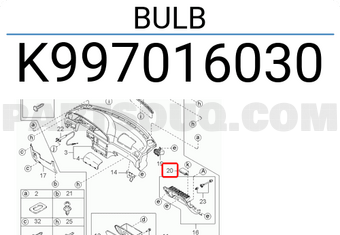 Hyundai / KIA K997016030 BULB