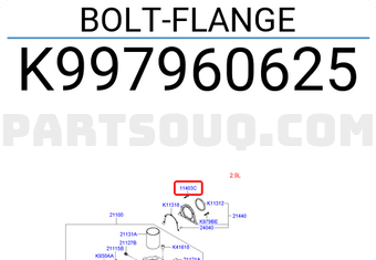 Hyundai / KIA K997960625 BOLT-FLANGE