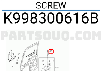 Hyundai / KIA K998300616B SCREW