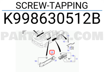 Hyundai / KIA K998630512B SCREW-TAPPING