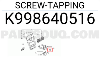 Hyundai / KIA K998640516 SCREW-TAPPING