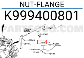 Hyundai / KIA K999400801 NUT-FLANGE