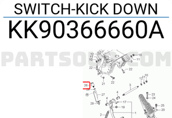 Hyundai / KIA KK90366660A SWITCH-KICK DOWN