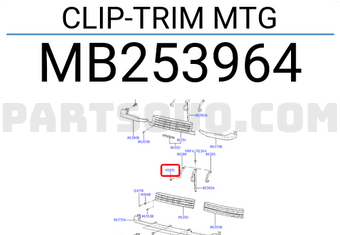 Hyundai / KIA MB253964 CLIP-TRIM MTG