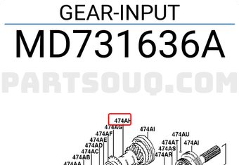 GEAR,T/F INPUT MD731636 | Mitsubishi Parts | PartSouq