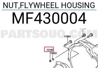 Hyundai / KIA MF430004 NUT,FLYWHEEL HOUSING