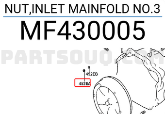 Hyundai / KIA MF430005 NUT,INLET MAINFOLD NO.3