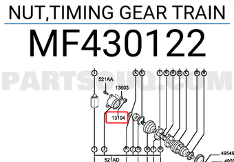Hyundai / KIA MF430122 NUT,TIMING GEAR TRAIN