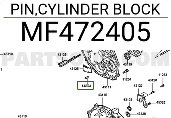 Hyundai / KIA MF472405 PIN,CYLINDER BLOCK
