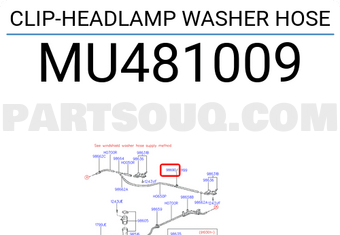 Hyundai / KIA MU481009 CLIP-HEADLAMP WASHER HOSE