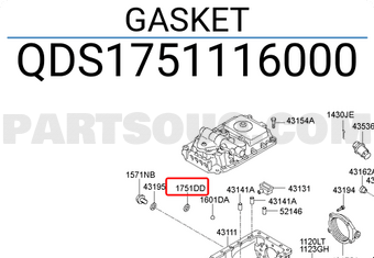 Hyundai / KIA QDS1751116000 GASKET