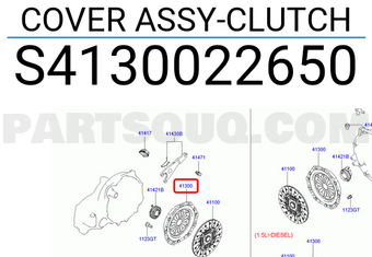 Hyundai / KIA S4130022650 COVER ASSY-CLUTCH