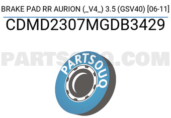IBK Automotive CDMD2307MGDB3429 BRAKE PAD RR AURION (_V4_) 3.5 (GSV40) [06-11]