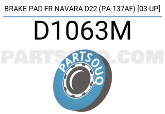 IBK Automotive D1063M BRAKE PAD FR NAVARA D22 (PA-137AF) [03-UP]