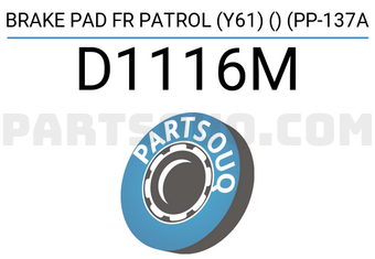 IBK Automotive D1116M BRAKE PAD FR PATROL (Y61) () (PP-137A