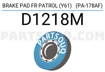 IBK Automotive D1218M BRAKE PAD FR PATROL (Y61) (PA-178AF)
