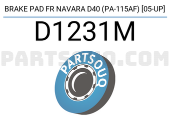 IBK Automotive D1231M BRAKE PAD FR NAVARA D40 (PA-115AF) [05-UP]