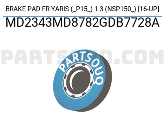IBK Automotive MD2343MD8782GDB7728A BRAKE PAD FR YARIS (_P15_) 1.3 (NSP150_) [16-UP]