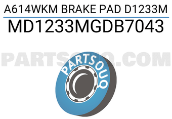 INTIMA MD1233MGDB7043 A614WKM BRAKE PAD D1233M