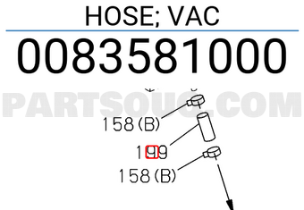 Isuzu 0083581000 HOSE; VAC