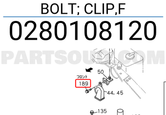 Isuzu 0280108120 BOLT; CLIP,F