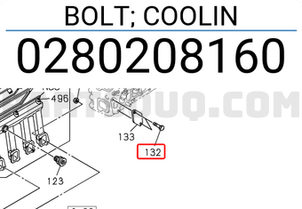 Isuzu 0280208160 BOLT; COOLIN