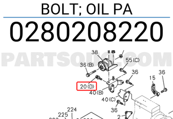 Isuzu 0280208220 BOLT; OIL PA